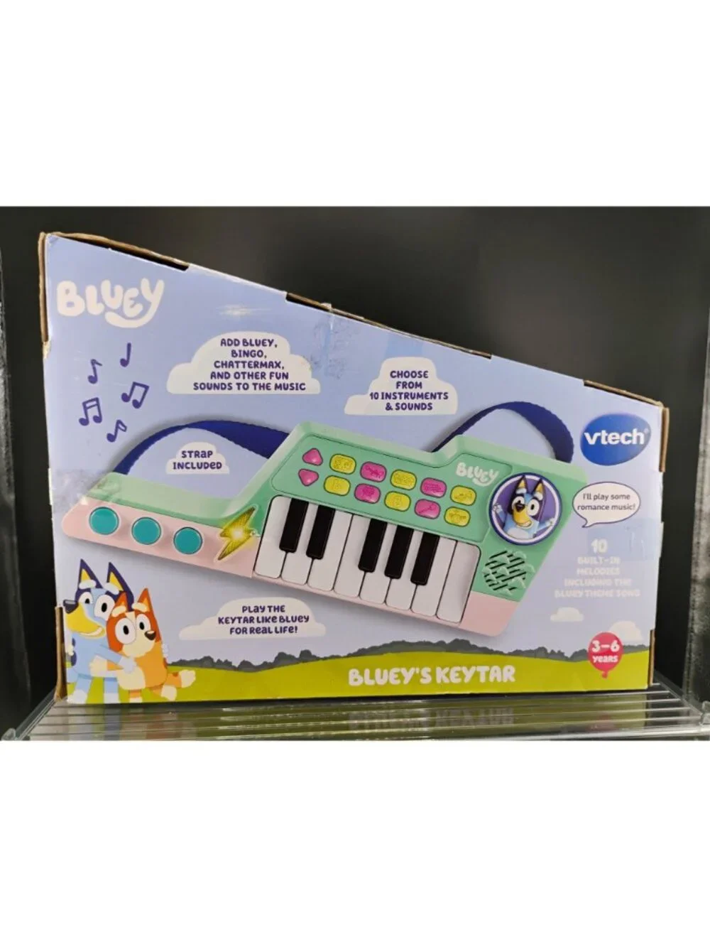 Bluey Keytar Toy By VTech For Ages 3-6 With Strap Included